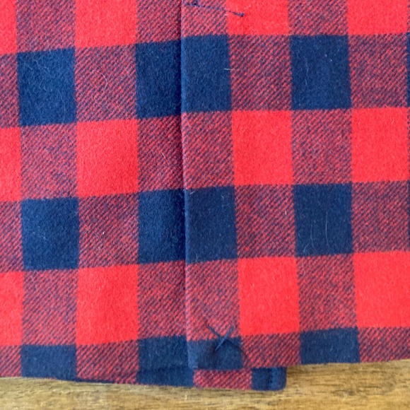 J. Crew sz 4 Wool Blend Red & Navy Buffalo Check Plaid Peacoat Winter Holiday - Picture 7 of 11